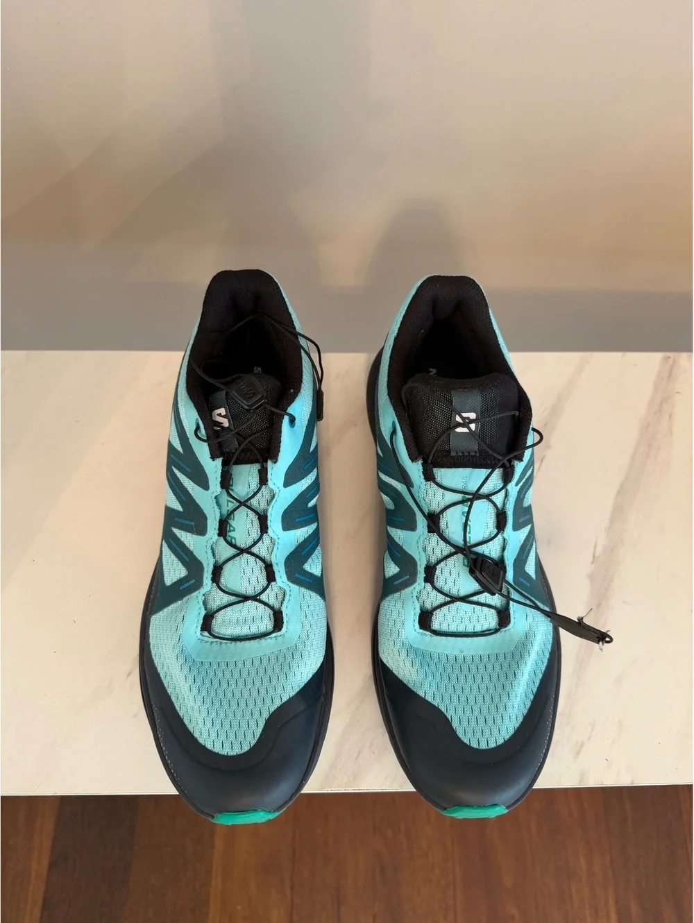 Salomon Pulsar Trail Running Shoes - Men's Size 10 (EUR 44) Light Blue Dark Navy